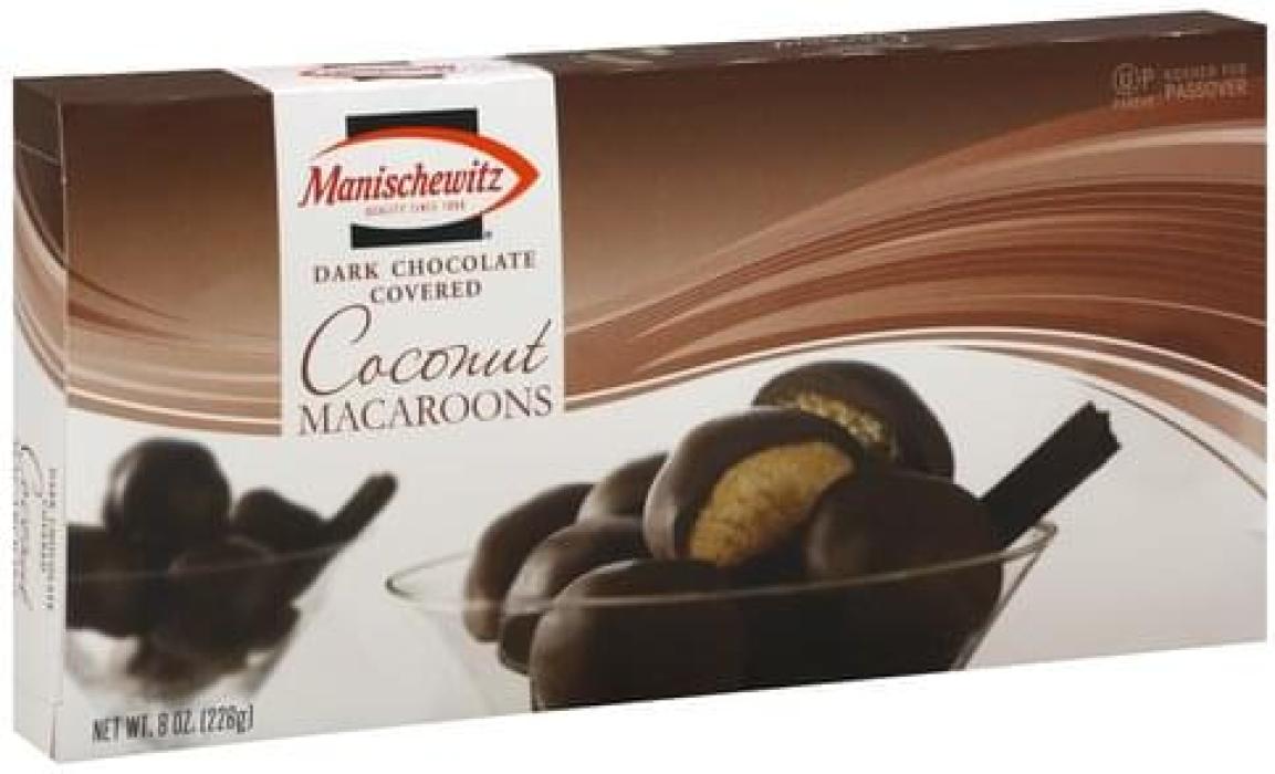 Kosher Manischewitz Dark Chocolate Macaroons 8 Oz